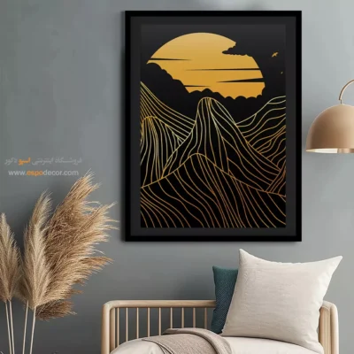 تابلو دکوراتیو مدرن فانتزی - شنا كردن – تابلو مینیمال آرت - اسپو دکور