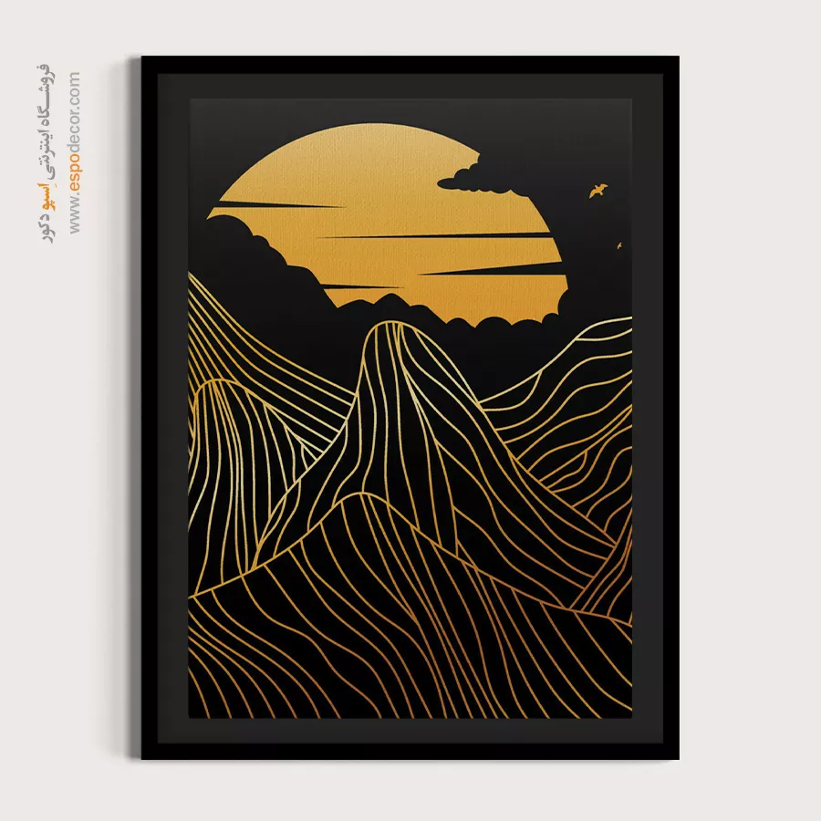 تابلو دکوراتیو مدرن فانتزی - شنا كردن – تابلو مینیمال آرت - اسپو دکور