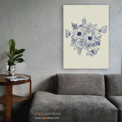 خرید تابلو - تنهایی خط – تابلو مینیمال آرت - اسپو دکور