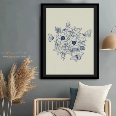 خرید تابلو - تنهایی خط – تابلو مینیمال آرت - اسپو دکور