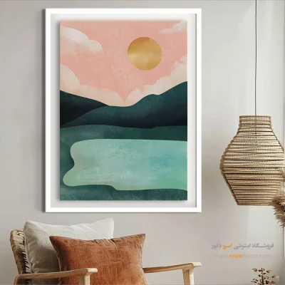 تابلو ساده و شیک - های هندسی – تابلو مینیمال آرت - اسپو دکور
