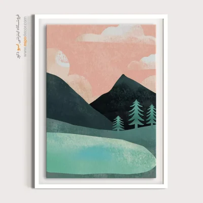 خرید تابلو نقاشی مدرن - الهامات آبی – تابلو مینیمال آرت - اسپو دکور