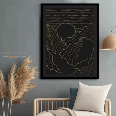 تابلوهای مدرن هنری - روکش زیگزاگ – تابلو مینیمال آرت - اسپو دکور