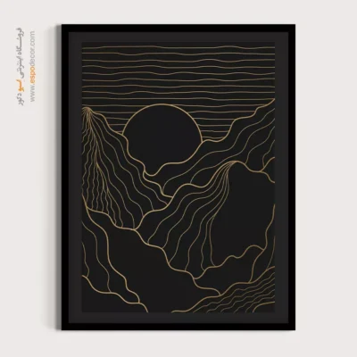 تابلوهای مدرن هنری - روکش زیگزاگ – تابلو مینیمال آرت - اسپو دکور