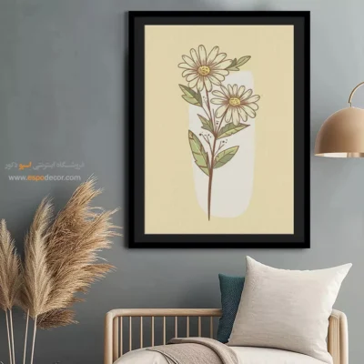 تابلوهای مدرن دیواری - ظرافت بی صدا – تابلو مینیمال آرت - اسپو دکور