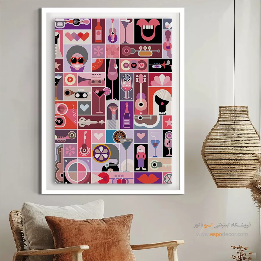 تابلوهای دکوراتیو مدرن مناسب برای دیوار - آسمان های هماهنگ – تابلو مینیمال آرت - اسپو دکور