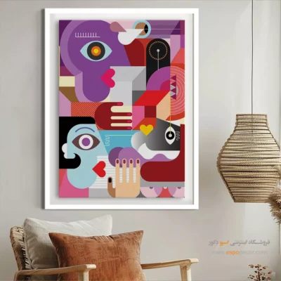 خرید آنلاین تابلوهای فانتزی مدرن - ظرافت هندسی – تابلو مینیمال آرت - اسپو دکور