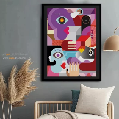 خرید آنلاین تابلوهای فانتزی مدرن - ظرافت هندسی – تابلو مینیمال آرت - اسپو دکور