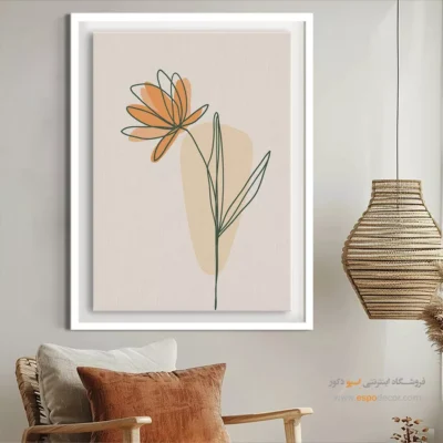 تابلو پذیرایی مدرن برای تزیین دیوارهای پذیرایی - زیبایی شناسی آرام – تابلو مینیمال آرت - اسپو دکور