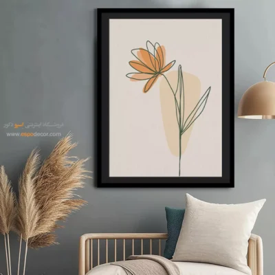 تابلو پذیرایی مدرن برای تزیین دیوارهای پذیرایی - زیبایی شناسی آرام – تابلو مینیمال آرت - اسپو دکور