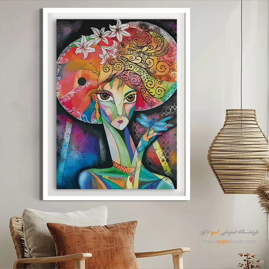 خرید تابلو پذیرایی مدرن - تقارن کره – تابلو مینیمال آرت - اسپو دکور