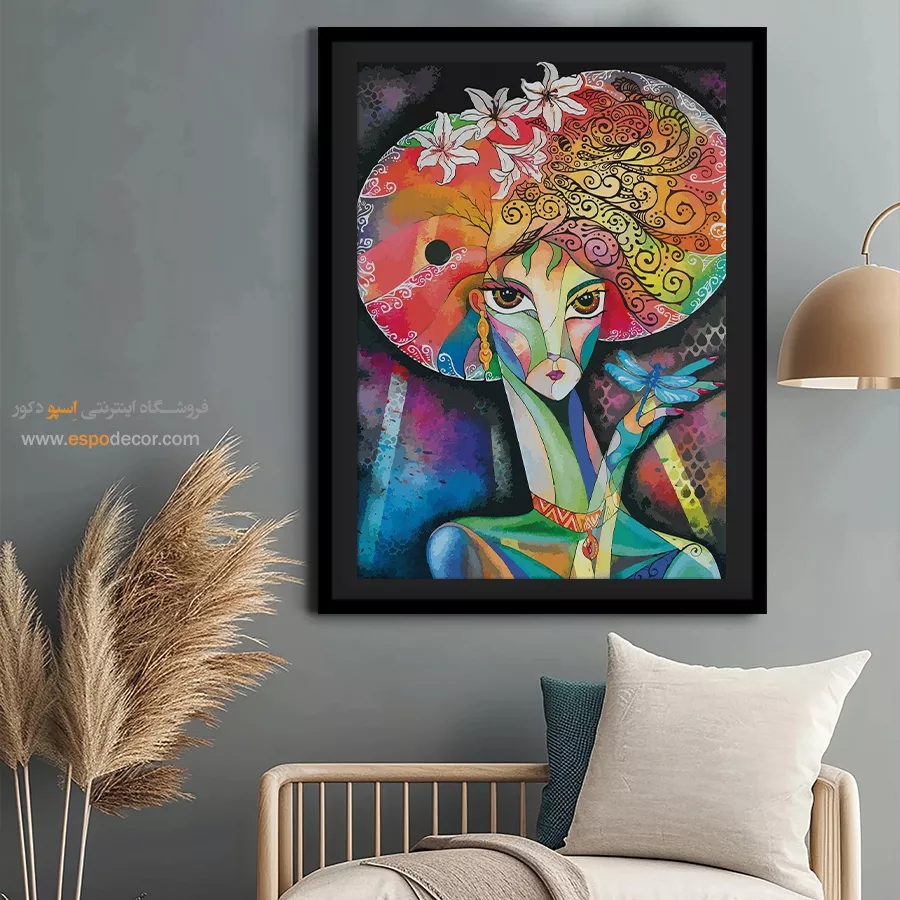 خرید تابلو پذیرایی مدرن - تقارن کره – تابلو مینیمال آرت - اسپو دکور