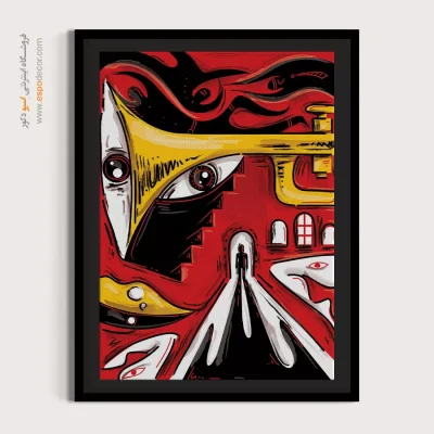 خرید تابلو پذیرایی مدرن با کیفیت بالا و قیمت مناسب - ریتم های سطوح – تابلو مینیمال آرت - اسپو دکور