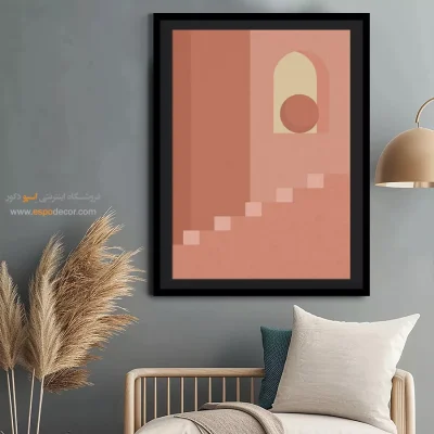 تابلو بوم مخصوص کافی شاپ - طرح بندی خط – تابلو مینیمال آرت - اسپو دکور