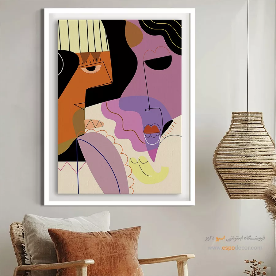 تابلو برای پذیرایی - الگوی پیکربندی – تابلو مینیمال آرت - اسپو دکور