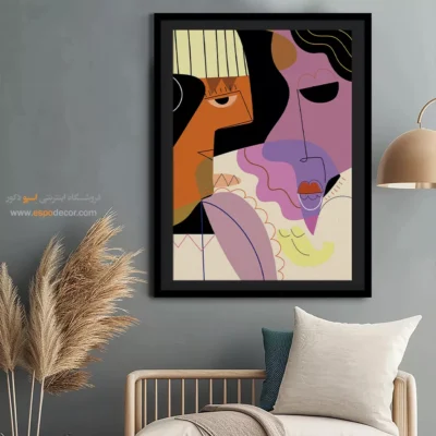 تابلو برای پذیرایی - الگوی پیکربندی – تابلو مینیمال آرت - اسپو دکور