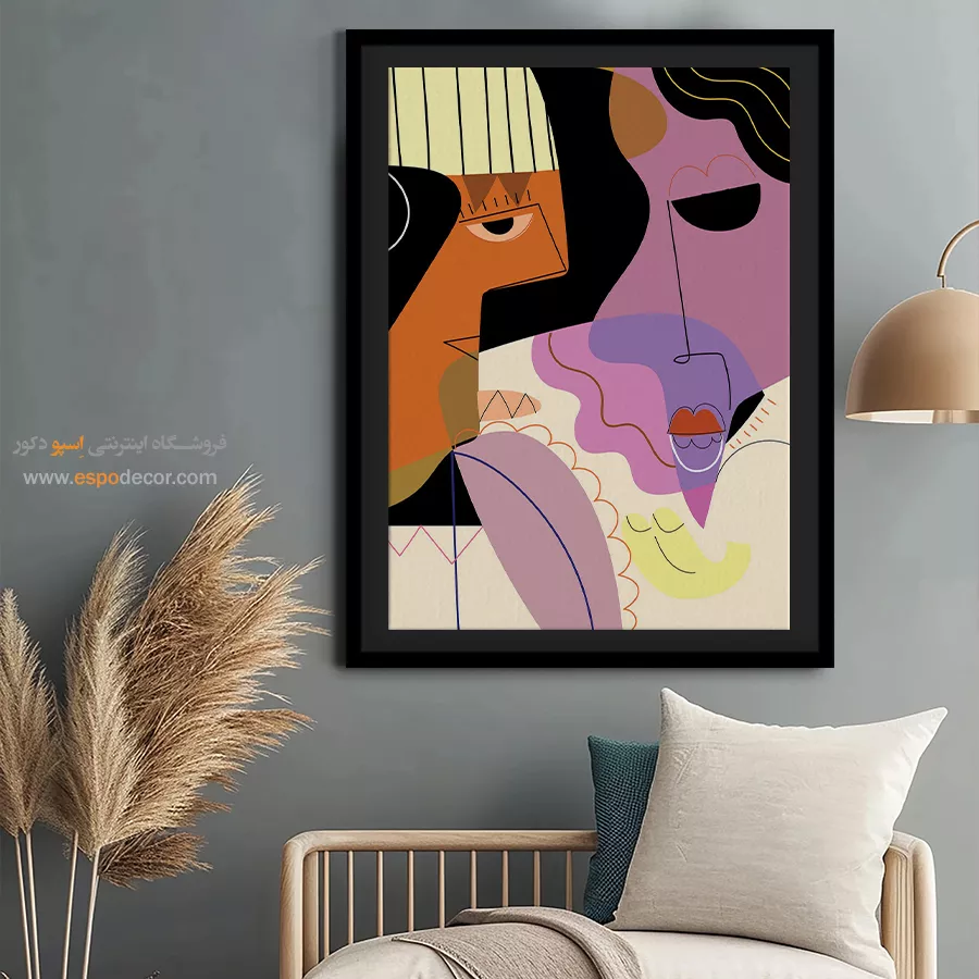 تابلو برای پذیرایی - الگوی پیکربندی – تابلو مینیمال آرت - اسپو دکور