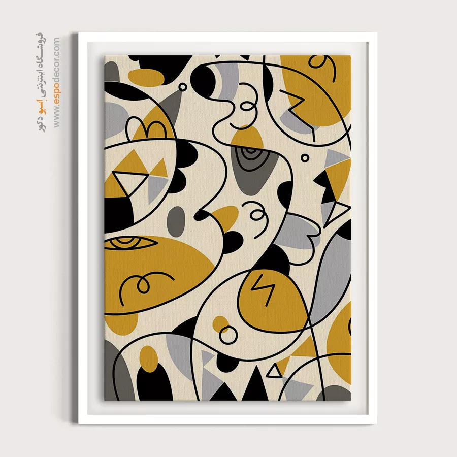 دیزاین دیوار - افق های اثیری – تابلو مینیمال آرت - اسپو دکور