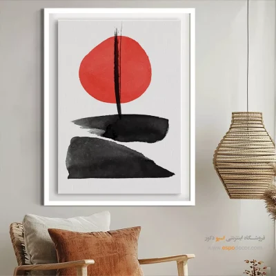 تابلو با فریم چوبی - رویاهای رنگی – تابلو مینیمال آرت - اسپو دکور