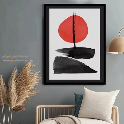 تابلو با فریم چوبی - رویاهای رنگی – تابلو مینیمال آرت - اسپو دکور