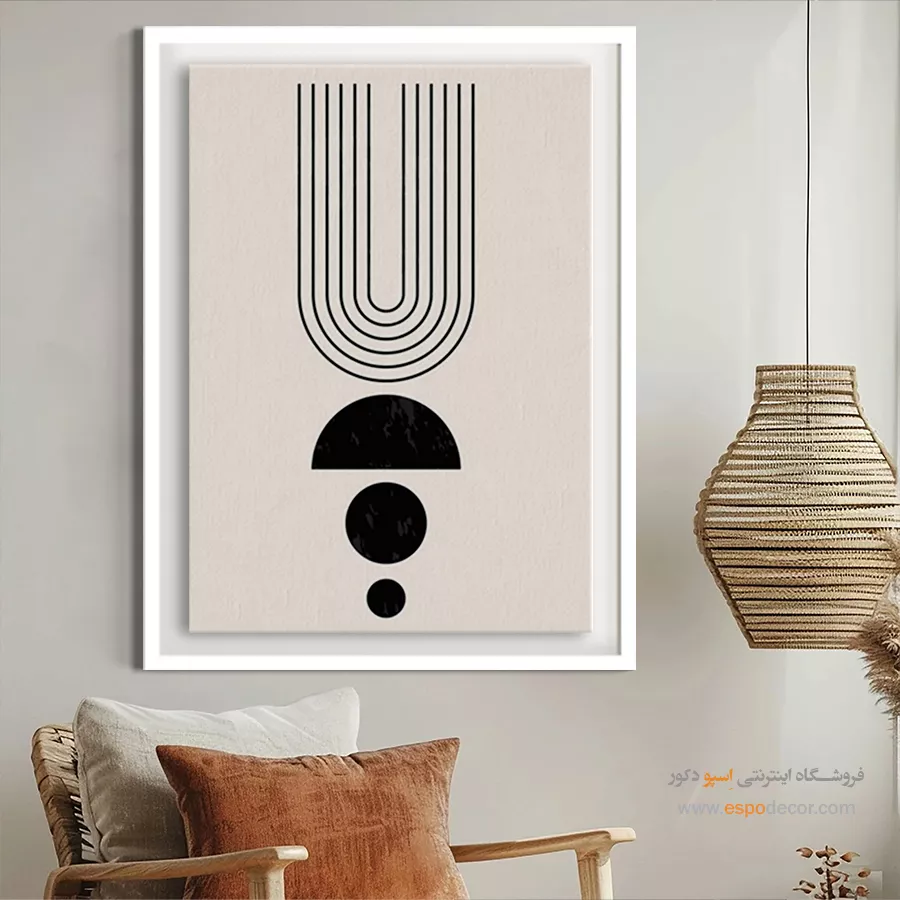 تابلو کنواس - سازه الماس – تابلو مینیمال آرت - اسپو دکور
