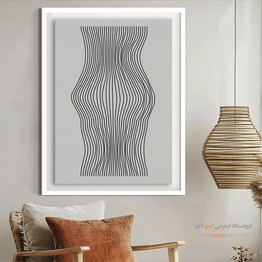 تابلو بوم چاپی - تعادل هنرمندانه – تابلو مینیمال آرت - اسپو دکور