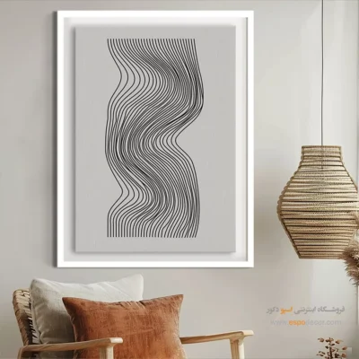 خرید تابلو بوم مدرن و فانتزی - ظرافت عنصری – تابلو مینیمال آرت - اسپو دکور