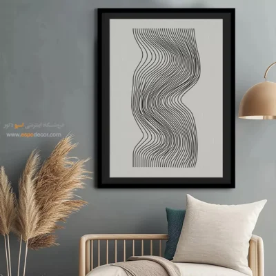 خرید تابلو بوم مدرن و فانتزی - ظرافت عنصری – تابلو مینیمال آرت - اسپو دکور