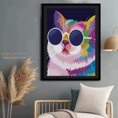 خرید تابلو بوم دخترانه - انتزاع متوازن – تابلو مینیمال آرت - اسپو دکور