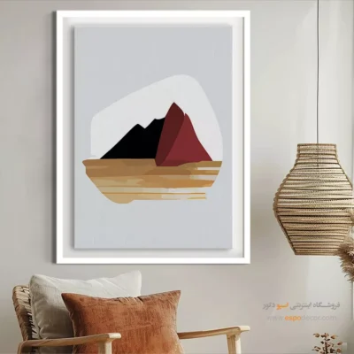 تابلو نقاشی مدرن و شیک - چارچوب بافندگی – تابلو مینیمال آرت - اسپو دکور