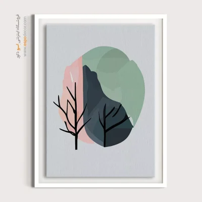 تابلو نقاشی رنگ روغن مدرن - ظرافت گل – تابلو مینیمال آرت - اسپو دکور