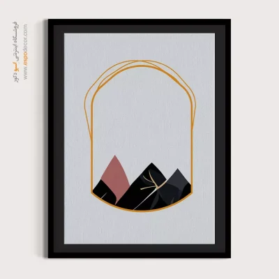 تابلو نقاشی گل مدرن - تعادل متقارن – تابلو مینیمال آرت - اسپو دکور