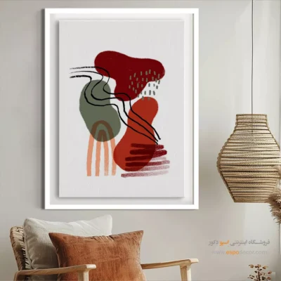 نمایشگاه خیره‌کننده تابلوهای فانتزی مدرن - شکل های در هم تنیده – تابلو مینیمال آرت - اسپو دکور