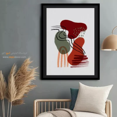 نمایشگاه خیره‌کننده تابلوهای فانتزی مدرن - شکل های در هم تنیده – تابلو مینیمال آرت - اسپو دکور