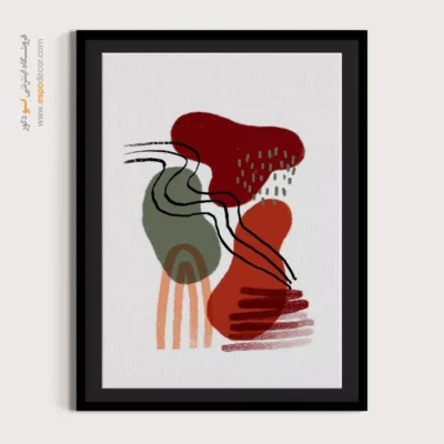 نمایشگاه خیره‌کننده تابلوهای فانتزی مدرن - شکل های در هم تنیده – تابلو مینیمال آرت - اسپو دکور