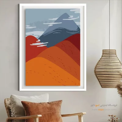 تابلوهای فانتزی مدرن برای دفترکار - چارچوب هندسه – تابلو مینیمال آرت - اسپو دکور