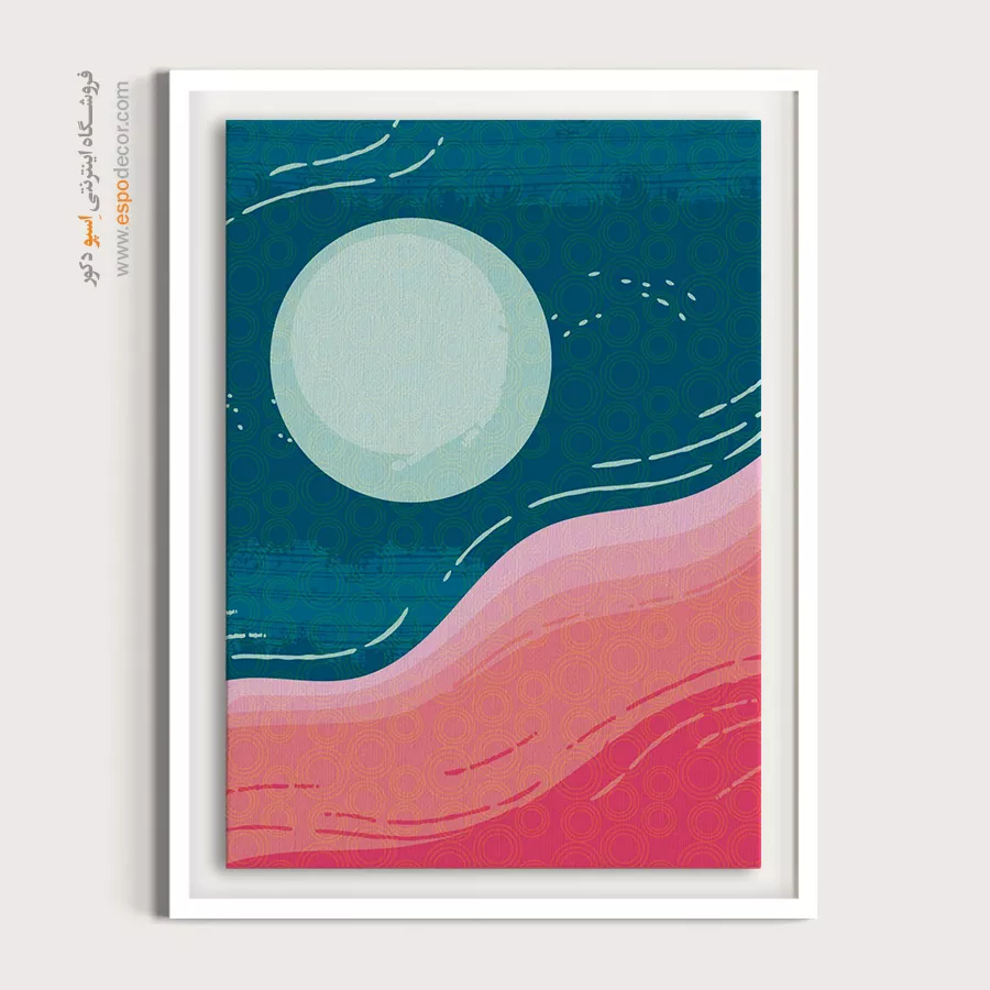 خرید تابلو مدرن برای اتاق - پالت آرام – تابلو مینیمال آرت - اسپو دکور