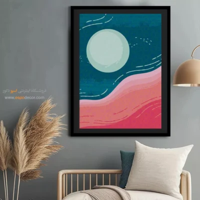 خرید تابلو مدرن برای اتاق - پالت آرام – تابلو مینیمال آرت - اسپو دکور