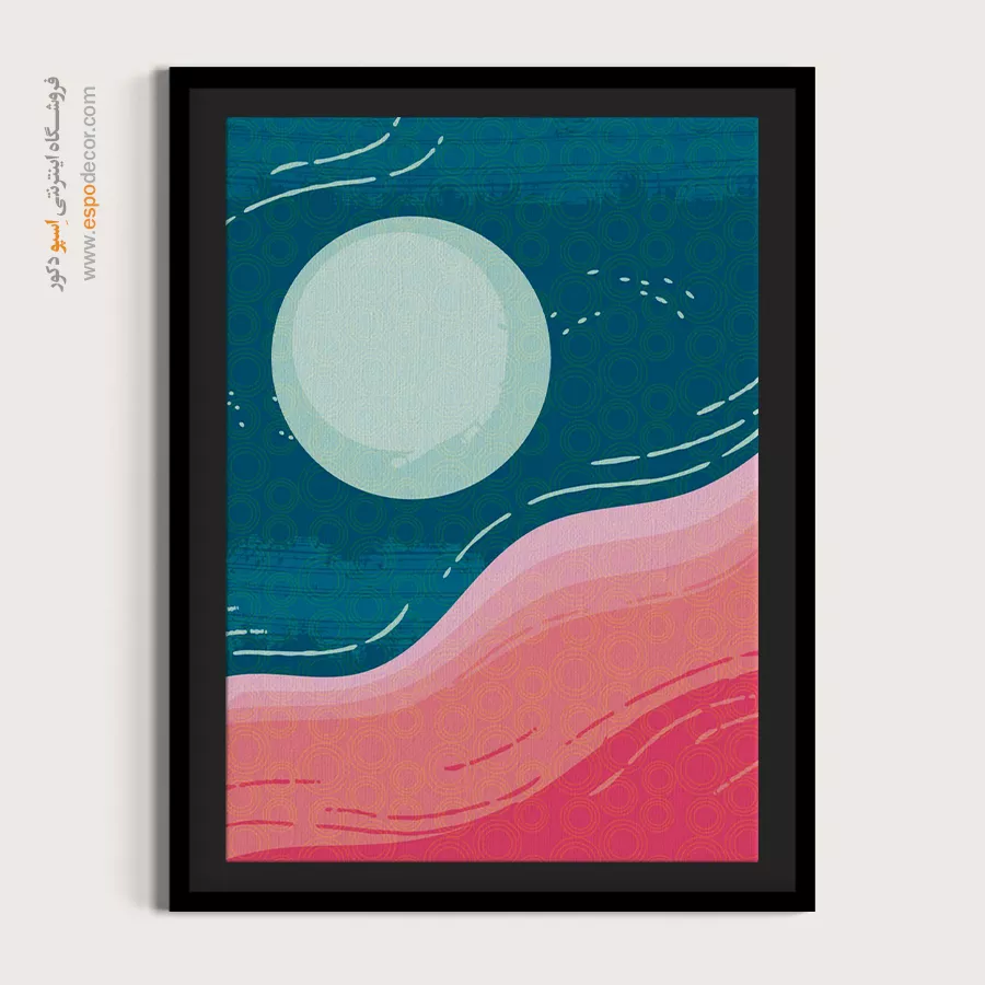 خرید تابلو مدرن برای اتاق - پالت آرام – تابلو مینیمال آرت - اسپو دکور