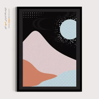 خرید تابلو پذیرایی مدرن با کیفیت بالا - افق آرام – تابلو مینیمال آرت - اسپو دکور