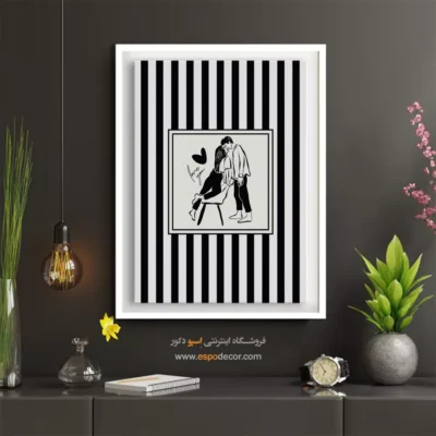 تابلو مینیمال تم مشکی - اسپو دکور