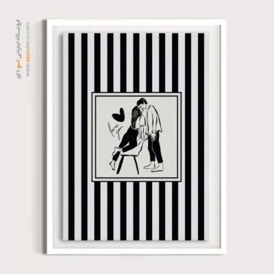 تابلو مینیمال تم مشکی - اسپو دکور