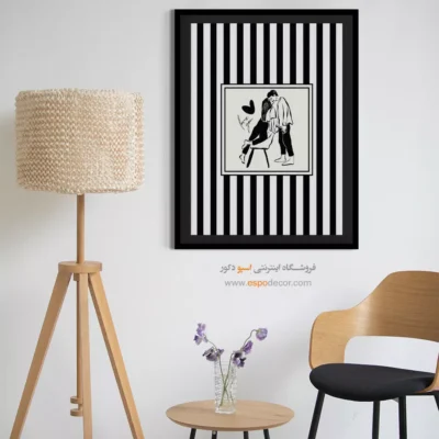 تابلو مینیمال تم مشکی - اسپو دکور