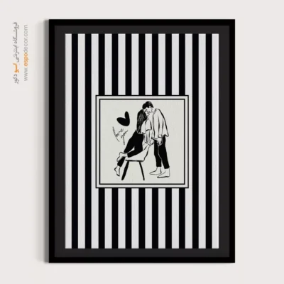 تابلو مینیمال تم مشکی - اسپو دکور