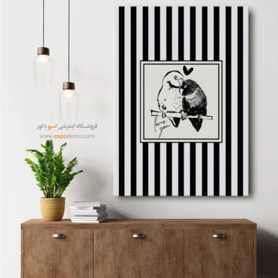 تابلو مینیمال تم مشکی - اسپو دکور