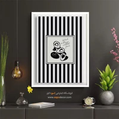 تابلو مینیمال تم مشکی - اسپو دکور