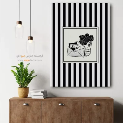 تابلو مینیمال تم مشکی - اسپو دکور
