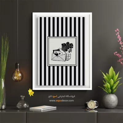 تابلو مینیمال تم مشکی - اسپو دکور