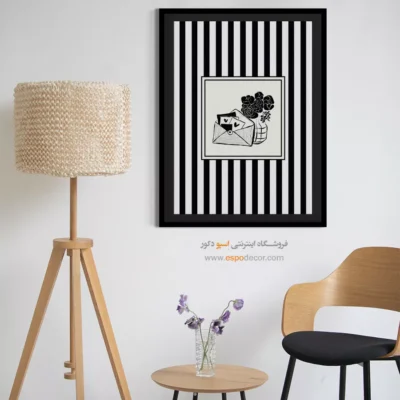 تابلو مینیمال تم مشکی - اسپو دکور