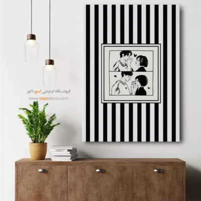 تابلو مینیمال تم مشکی - اسپو دکور